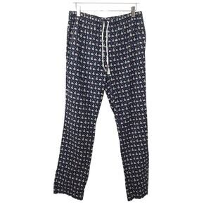 Vineyard Vines Flannel Pajama Pants Christmas Whales Santa Whale Mens Small Blue
